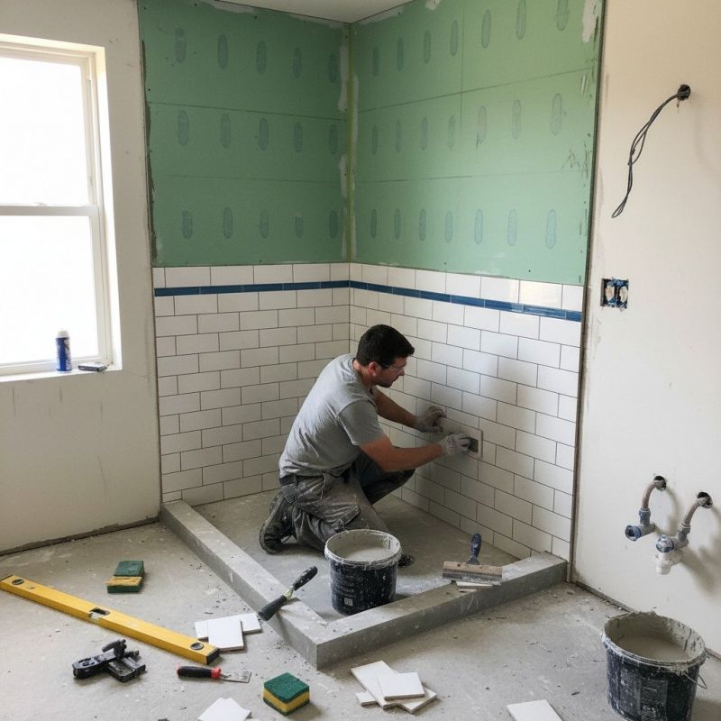 Shower Floor Tiling in Conroe, TX